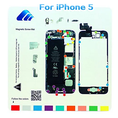 Мобильный телефон Профессиональный Магнитный винт коврик магнитная подушка магнетизм Адсорбция Инструменты для ремонта для Iphone 4 4s 5 5S 5C 6 6 Plus 7 7 P 8 - Цвет: For iPhone 5