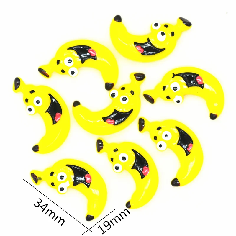 10 шт. 34 мм x 19 Kawaii Mr. Banana с плоским основанием кабошон | сумасшедшие фрукты