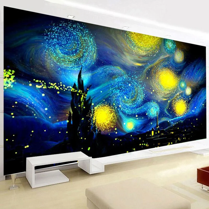 QIANZEHUI DIY Алмазная вышивка особой формы Ван Гог звездное небо стразы алмазная