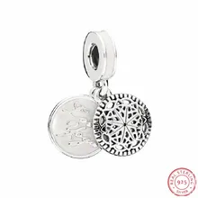 925 стерлингового серебра Любовь Подвеска Йога шарики для украшений перламутровая эмаль DIY Fit PANDORA Подвески для женщин Изготовление ювелирных изделий FL613