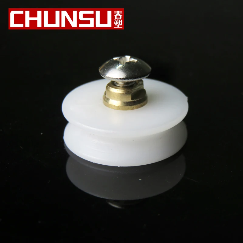 Shower room pulley bathroom glass door hanging round hanging single track hanging round groove pulley door wheel accessories Shower room pulley bathroom glass door hanging round hanging single track hanging round groove pulley door wheel accessories