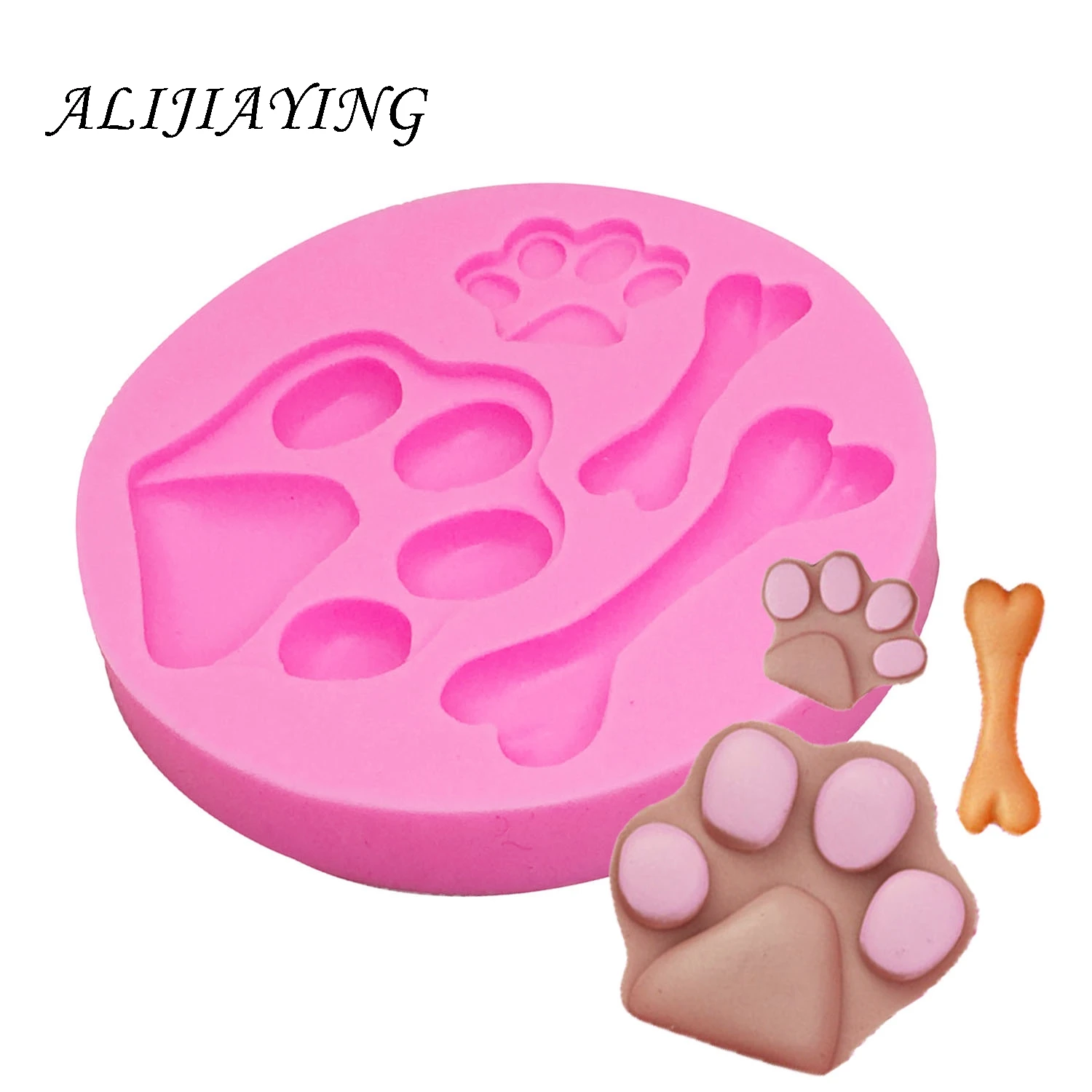 

Baking Molds Bone Dog Paw Silicone Mold Cake Decorating Tools Cookie Cutter Pastry Accessory Kitchen Accessoriess D0199