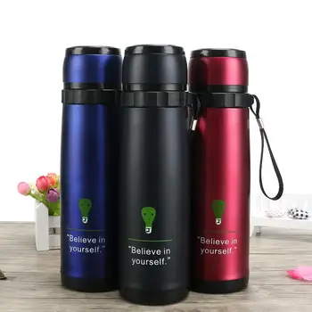 

Korean Style Letter Pattern Stainless Steel Vacuum Bottle Portable Insulated Thermos Cup Vacuum Flask Home Office Thermocup