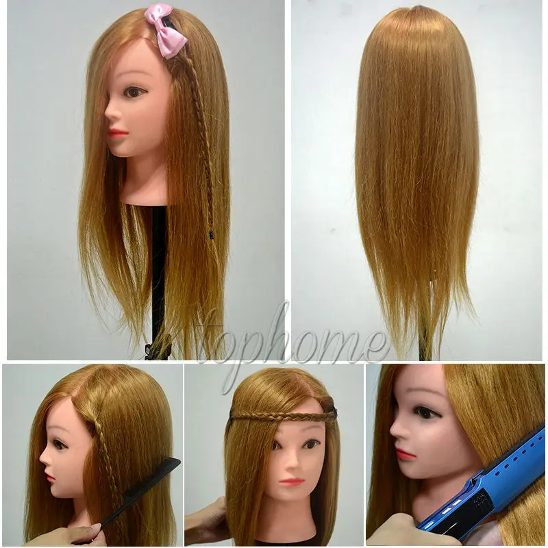 60cm 80 Animal Hair Hairdressing Training Head Cutting Practice