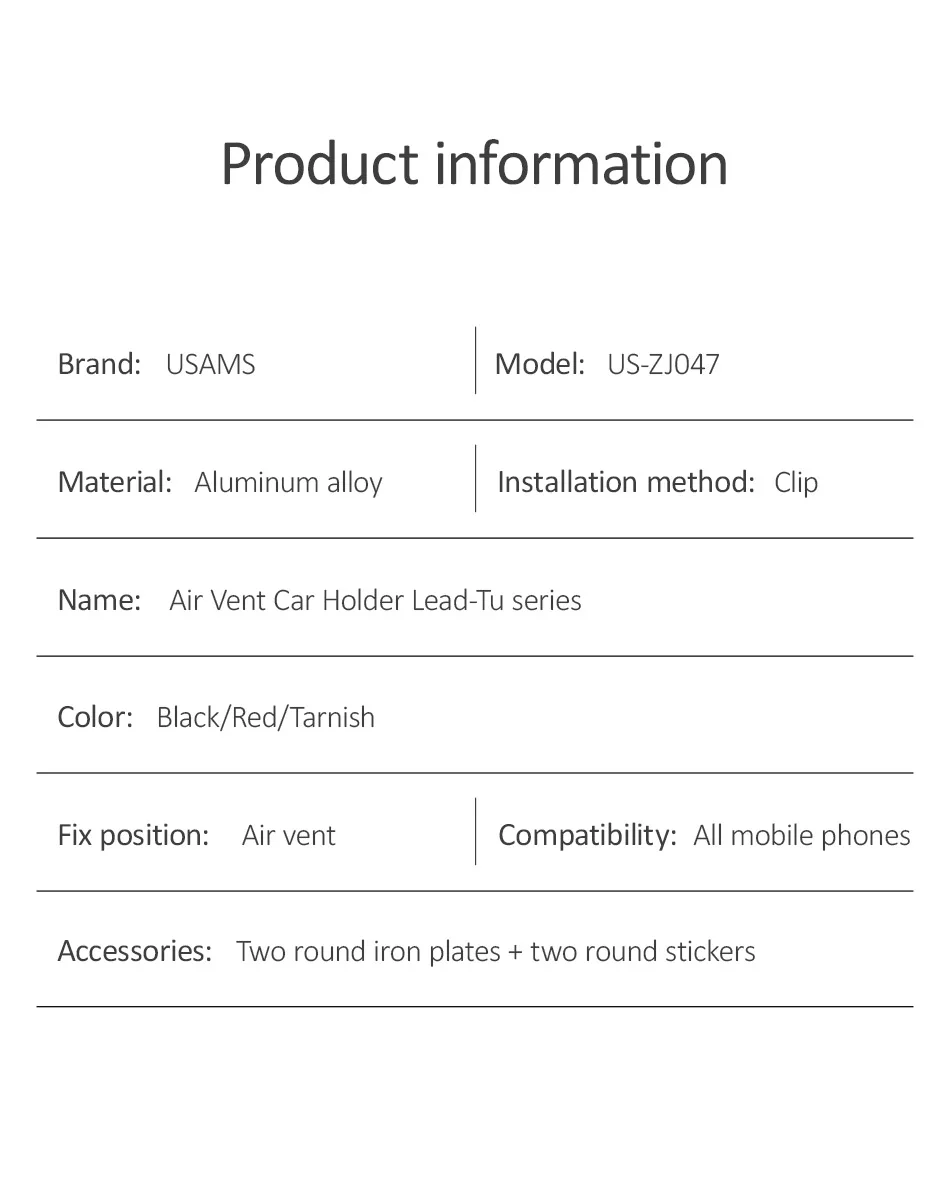 USAMS магнитный автомобильный держатель для телефона, автомобильный магнитный держатель, крепление на вентиляционное отверстие, подставка для сотового телефона, держатель для мобильного телефона для iPhone, Xiaomi, huawei