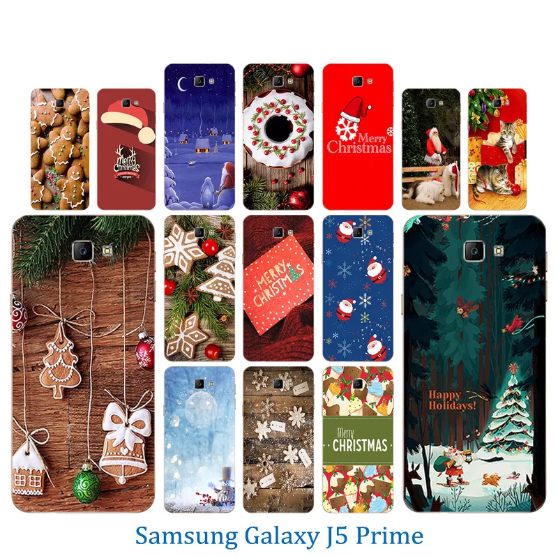 Мягкий чехол из ТПУ для Samsung Galaxy J5 Prime/On5 2016 чехлы с веселым рождественским узором
