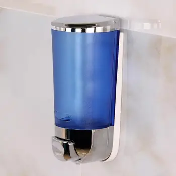 

500ml Wall Mount Soap Sanitizer Blue Kitchen Bathroom Shower Shampoo Dispenser