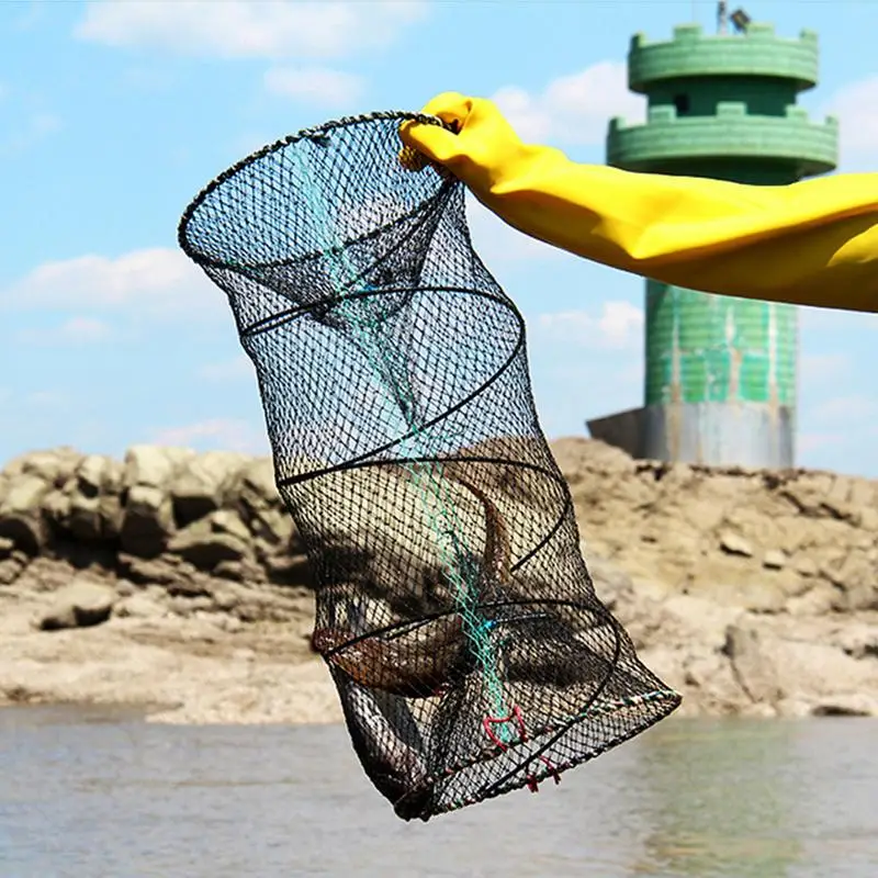 New Round Fishing Net Lobster Crab Crawfish Shrimp Trap Cage Fishing Keep Net