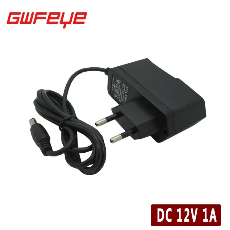 

GWFEYE DC 12V 1A EU Plug Power Supply Charger Power Adapter For CCTV Cameras CCTV Accessories