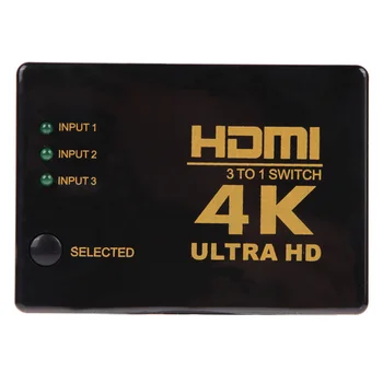 

High Quality 4K*2K 3 input to 1 output HDMI switcher HDMI Hub Splitter TV Switcher Ultra HD for HDTV PC for PS3/Xbox360