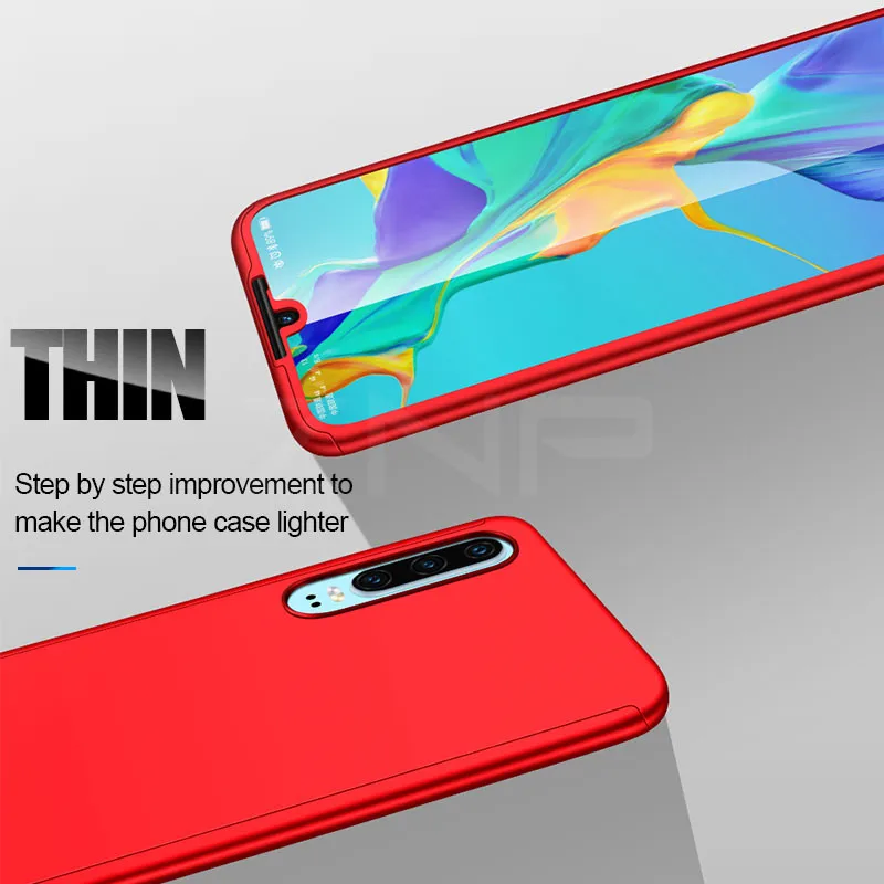 ZNP Luxury 360 Degree Full Cover Phone Case For Huawei P30 Pro P30 Shockproof Cover For Huawei P30 Lite Capa Cases with glass