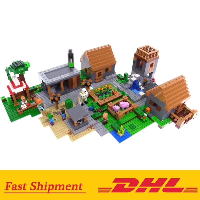 

1673 pcs Compatible with Legoing 21128 18008 Model Building blocks My worlds MineCraft Village 3D Bricks toys for children
