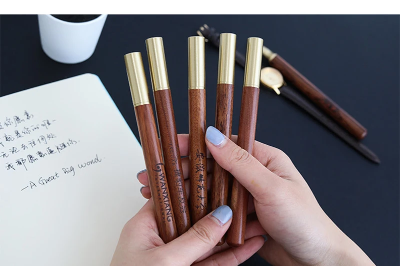 Ретро стиль сандалового дерева шариковые Роскошные шариковые ручки для офиса письменные принадлежности Инструменты студенческие
