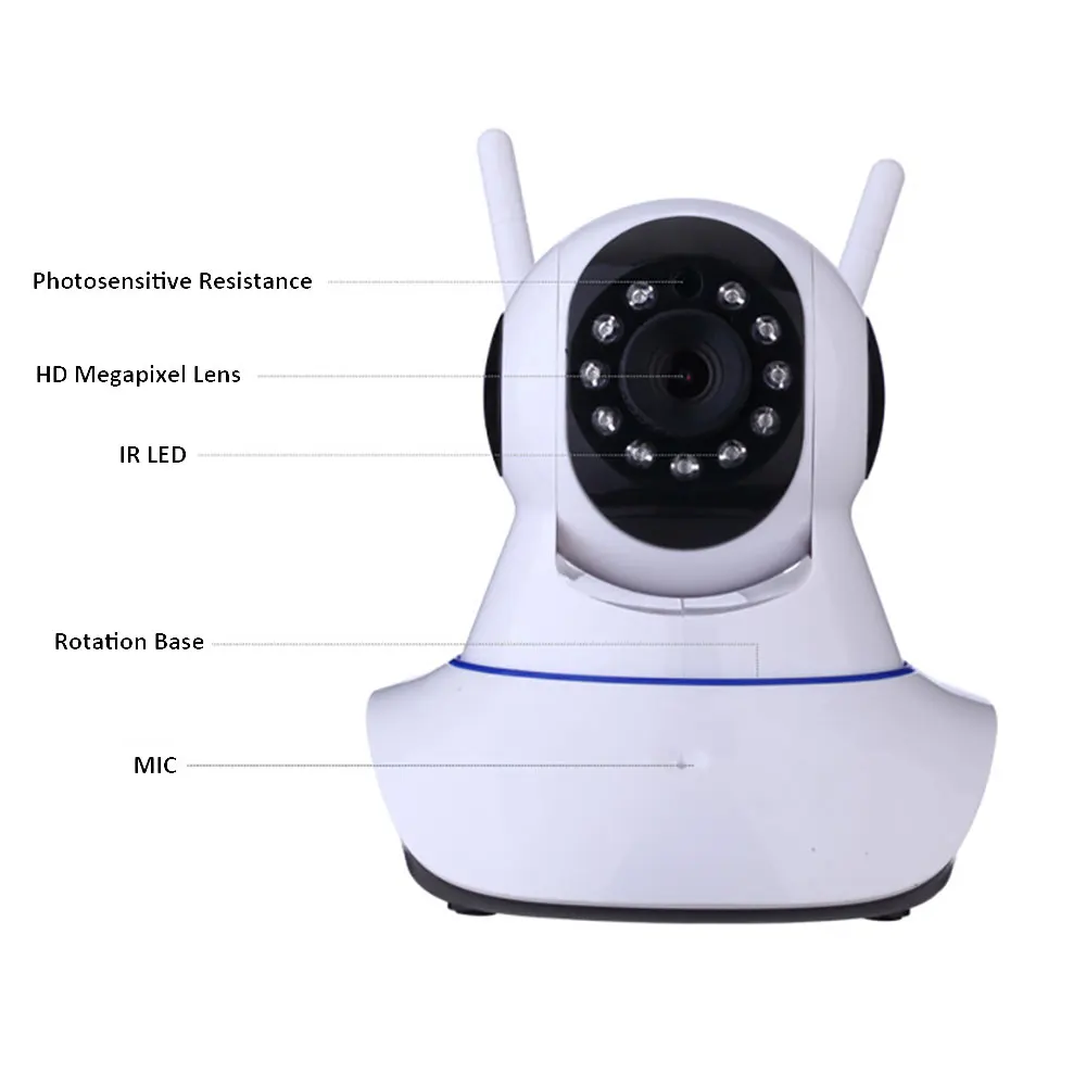 Новый 2.0MP Беспроводной IP Камера Wi Fi 2 двухстороннее аудио видео наблюдения камера