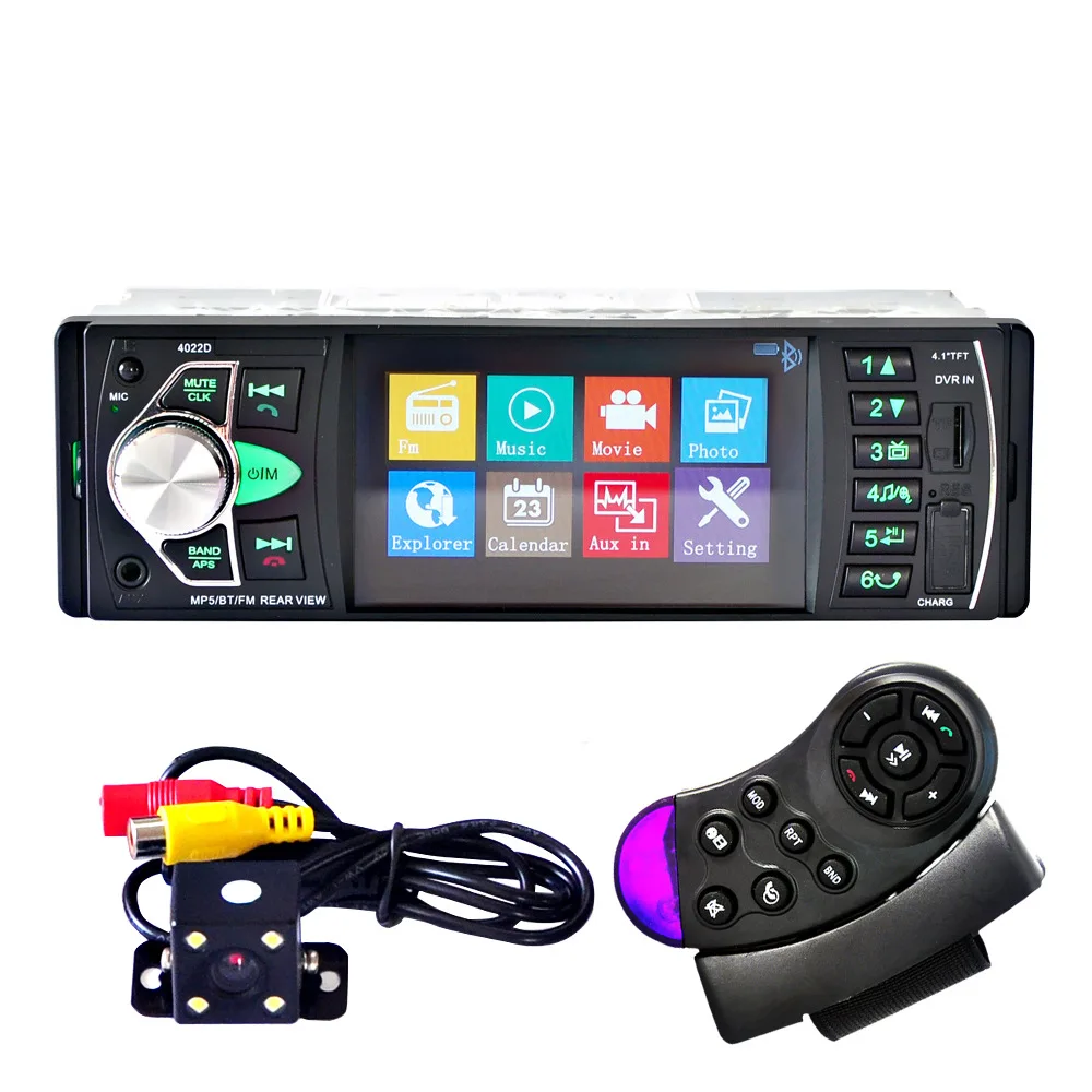 4022D Car Radio Music Player with Rear View Camera Support Bluetooth