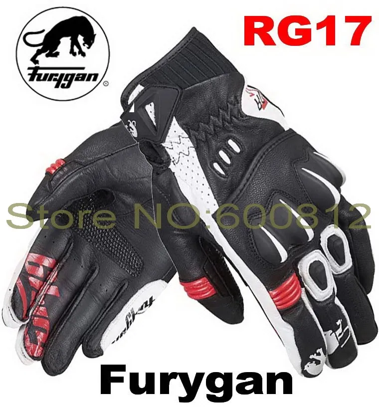 Летний французский бренд Furygan RG17 мотоциклетные перчатки короткие вентилируемые Кожаные Перчатки для мотоциклистов 2 цвета 3 размера