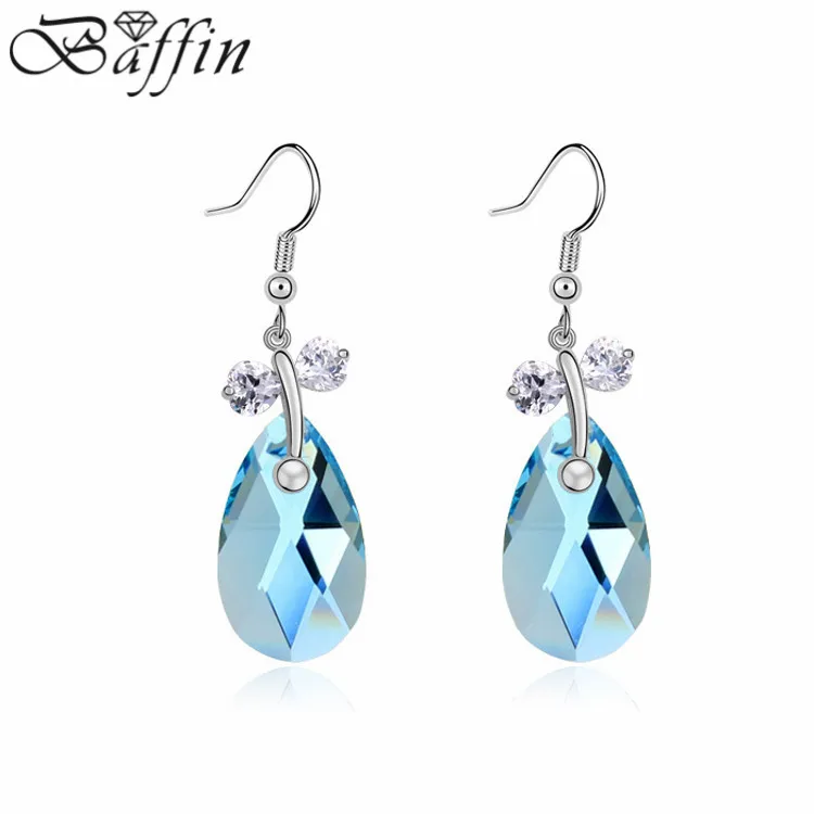 

Bohemian Drop Earrings Made with Swarovski ELements Crystal Pendientes Bijoux femme for wedding