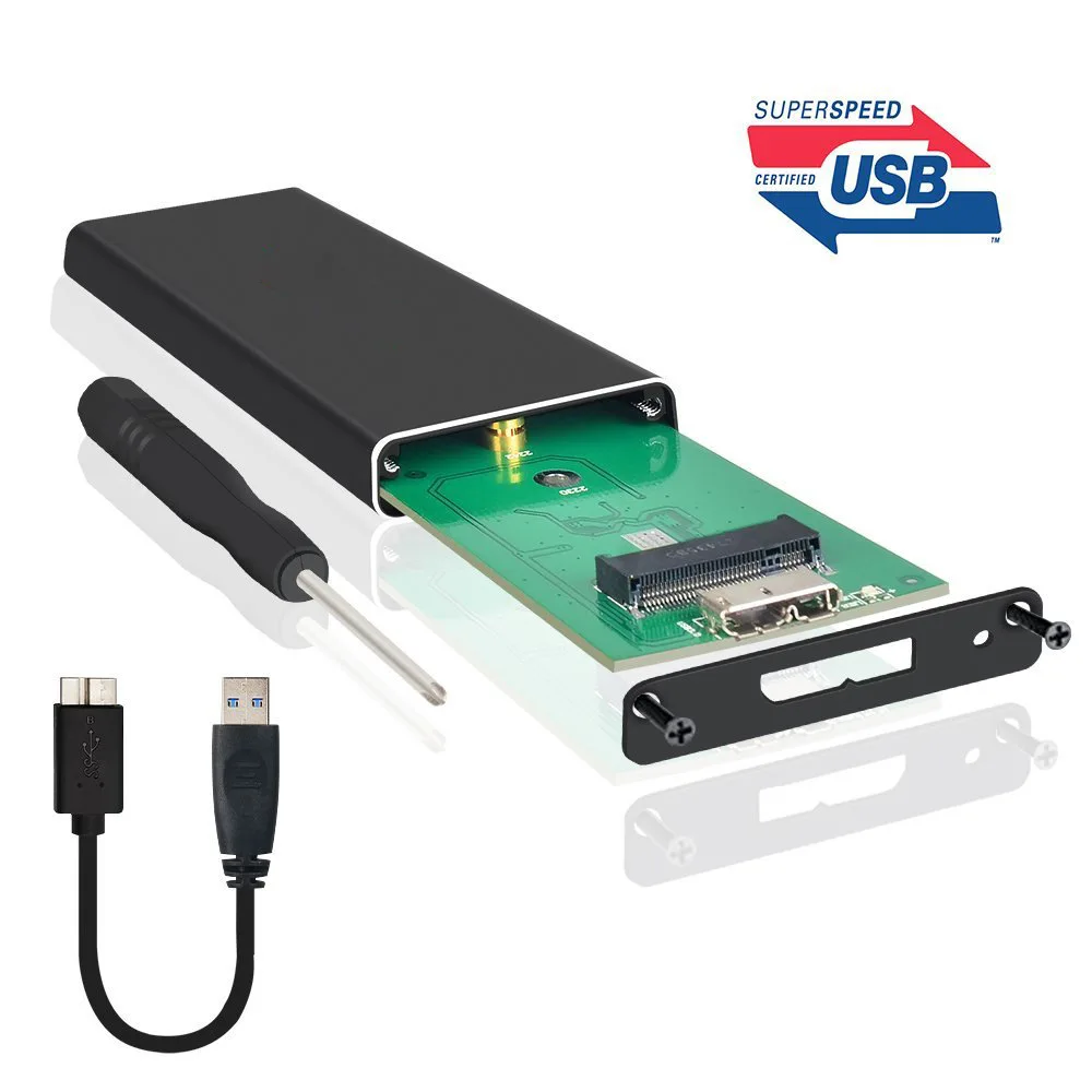 M.2 NGFF портативный SSD корпус USB 3,0 чехол SATA на основе B Ключ твердотельный диск адаптер конвертер Поддержка 2230 до 2280