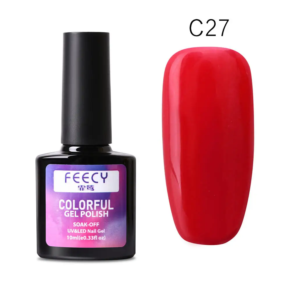 Gel Nail Polish Soak Off UV LED Gel Varnish Wipe Top Coat Color Nail Gel Polish DIY Nail Art Lacquer Manicure Nail Art Tool - Цвет: Feecy C27