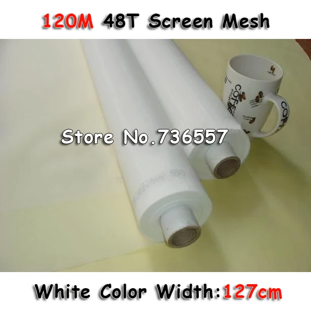 

width 1.27 meter DPP 120 mesh count(43T) fabric , screen printing material,screen mesh screen printing frame white