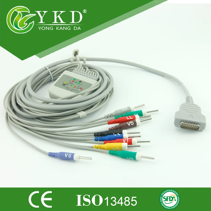 

10 Lead ECG EKG Cable For GE Marquette For 500 1200 AHA Din 3.0