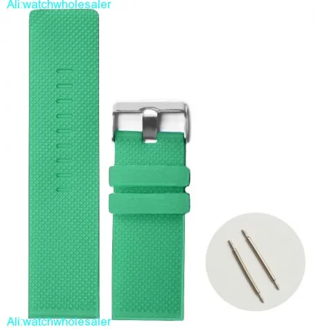 28mm Aqua Color Silicone Jelly Rubber Ladies Men Watch Band Straps WB1079O28JB