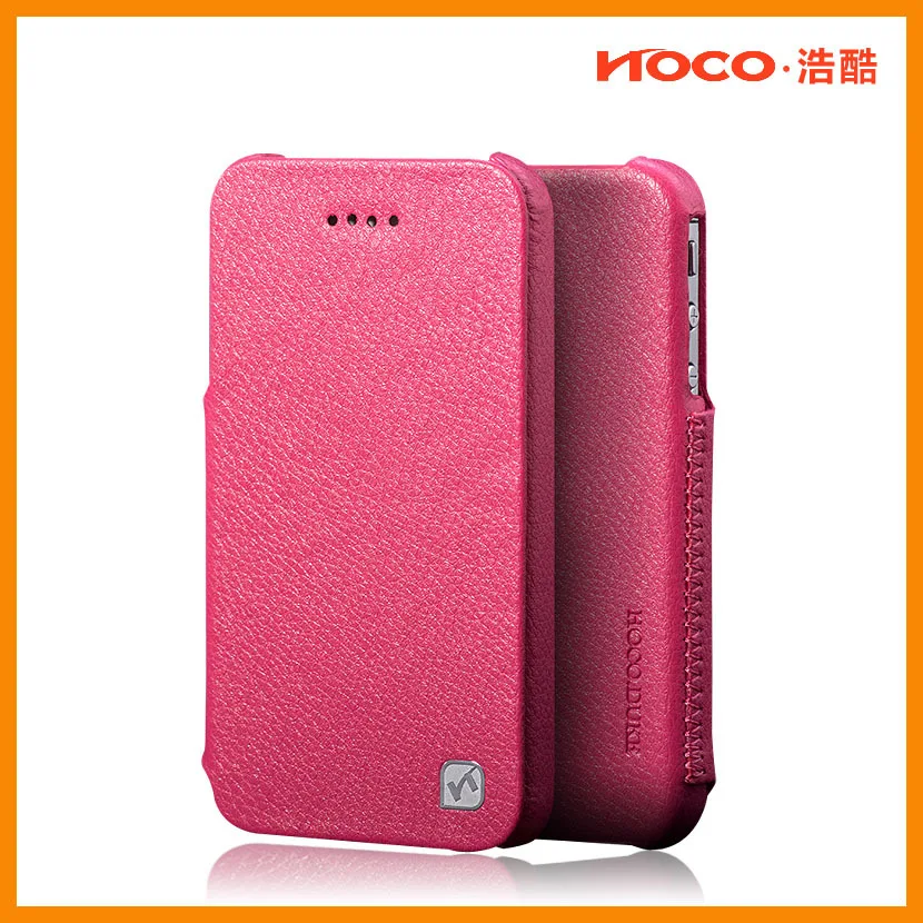 6 colors For iphone 4 4s Original HOCO Brand Duke Luxury Flip Genuine Leather Phone Cover
