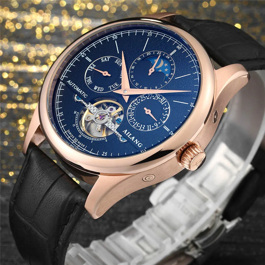 

Relogio Masculino AILANG Mens Watches 2019 Sapphire Mens Watch Top Brand Luxury Automatic Mechanical Clock men waterproof NEW