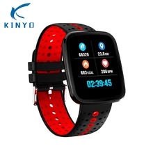 Смарт-часы kinyo Смарт фитнес-браслет IP67 водонепроницаемый два разных времени-дисплей монитор сердечного ритма pk mi band 4