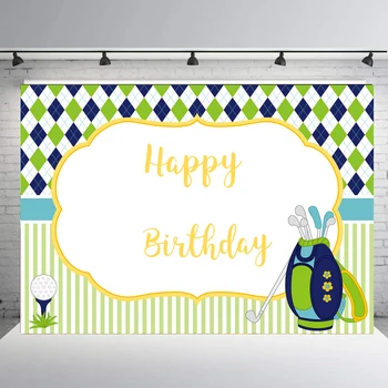 

BIEPOTO Photography Backdrop Background Golf theme birthday party decor banner baby shower photo booth dessert table cake b171