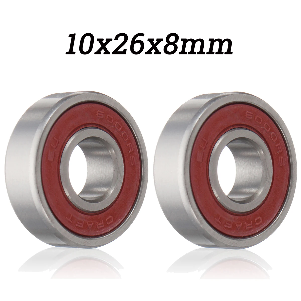 

6000 2RS/6000 RS Ball Bearing 10x26x8mm High Quality Red Sealed Rubber Shields Deep Groove Ball Bearing Stainless steel