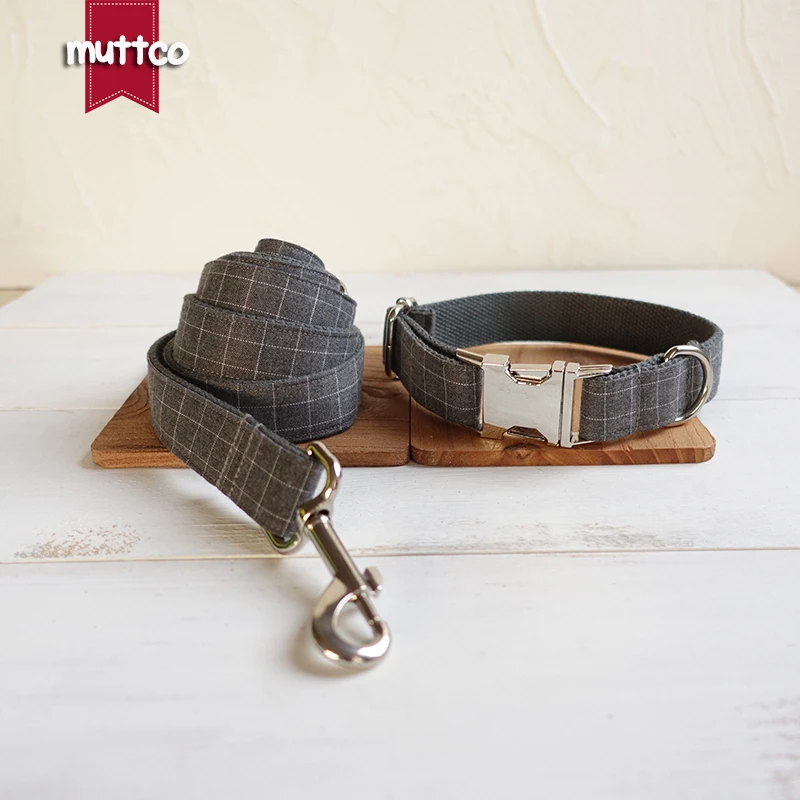 50 компл./лот MUTTCO ошейник и поводок набор с галстуком бабочкой ручной работы