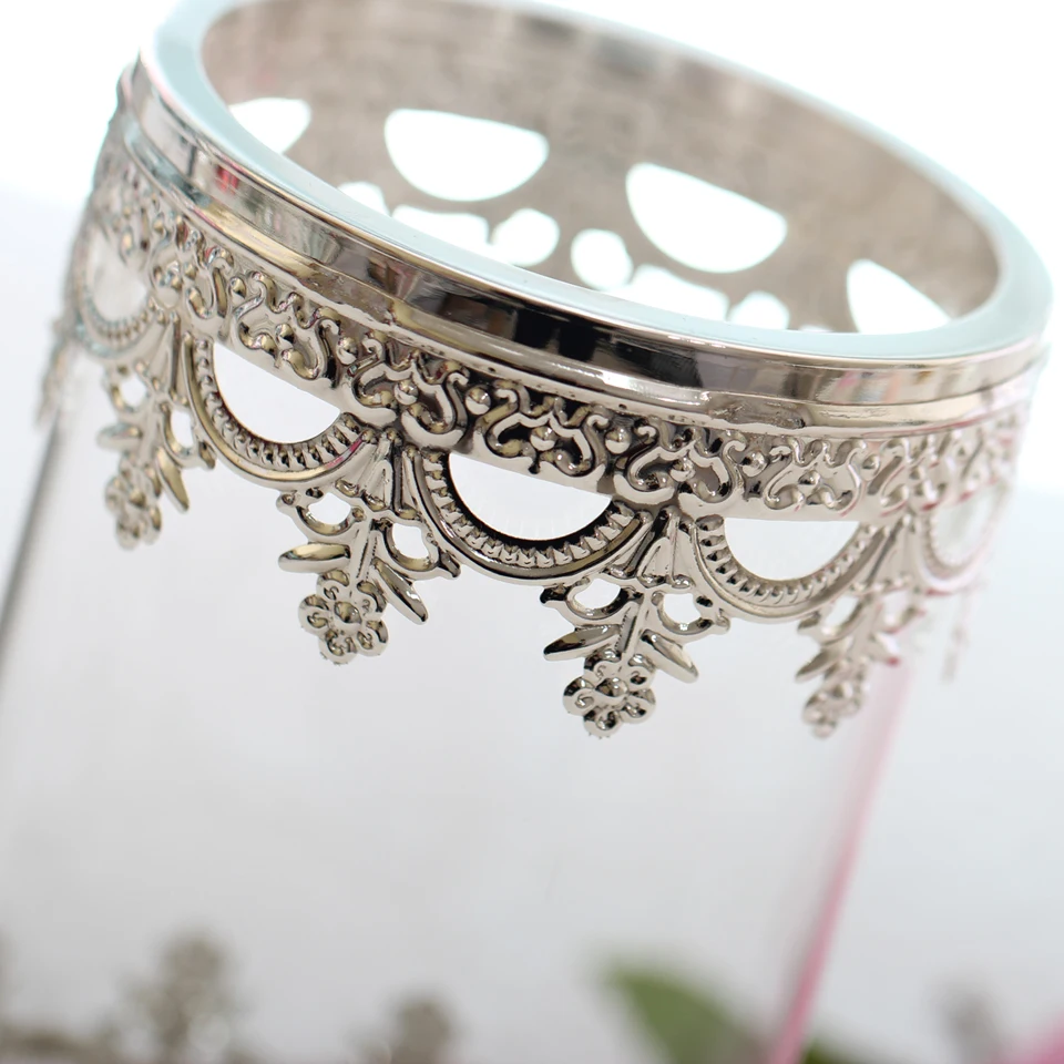 Роза королева стеклянная крышка подсвечник для Свадебные подарки вечерние праздничные события украшение дома