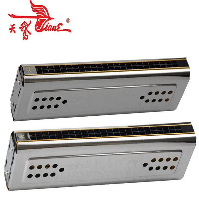 Cisne 24 agujeros ambos lados Harmonica C & G llave boca