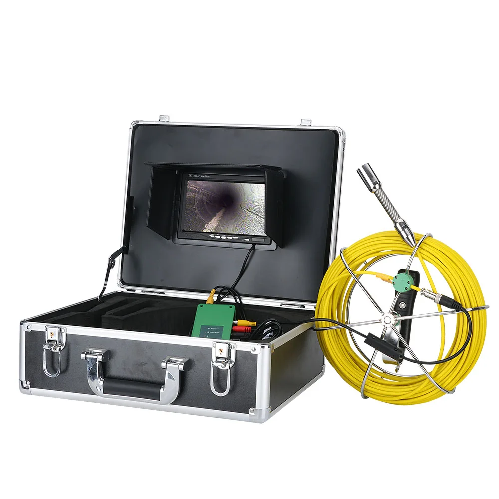  MOUNTAINONE 7inch 22mm Drain Pipe Sewer Inspection camera System 20M 30M 40M Waterproof Camera 1000