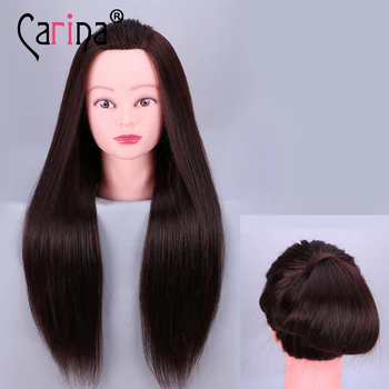 

55cm Synthetic Hair Mannequin Head Hairdresser Hairdressing Head For Hairstyles Doll With Long Hair Mannequins For Sale Training