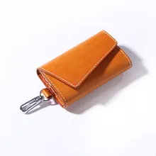 Винтажный многофункциональный кошелек из натуральной кожи для ключей для мужчин и женщин, автомобильный держатель для ключей, сумка для монет, брелок для ключей