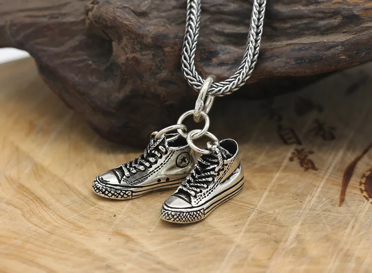 925 стерлингового серебра спортивная обувь индивидуальный кулон, ожерелье модные оригинальные Подвески мужские ожерелья очаровательные ювелирные изделия мода
