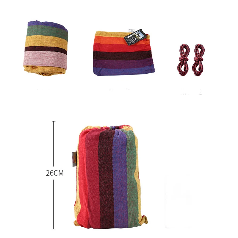 Outdoor Hammock Portable Sleeping Bed 200cm80cm single Camping Hanging Hammock Travel Furniture Parachute As Swing Camping mat  (8)