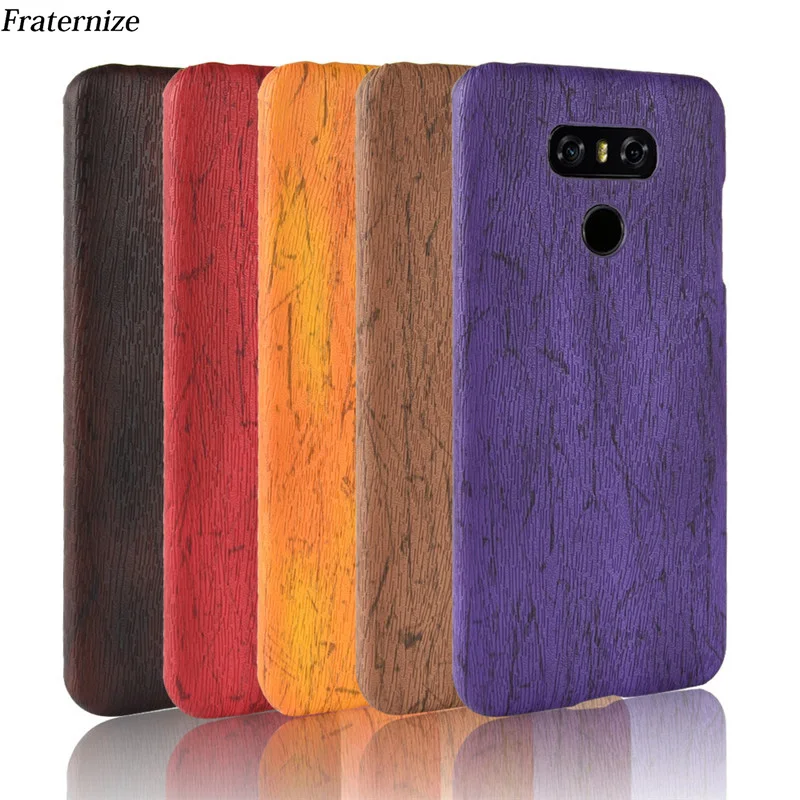 

Retro Leather Case For LG G6 G7 V20 V30 Q6 Plus Wood Grain Pattern Leather Case For LG Spirit C70 Stylus 3 X Power 2 Hard Cover