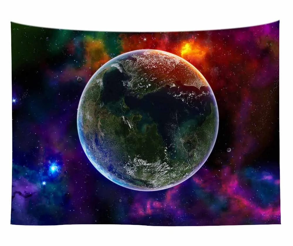 Lannidaa Psychedelic планета Луна гобелен настенные декорации звездное небо узор художественный фон настенный гобелен домашний текстиль