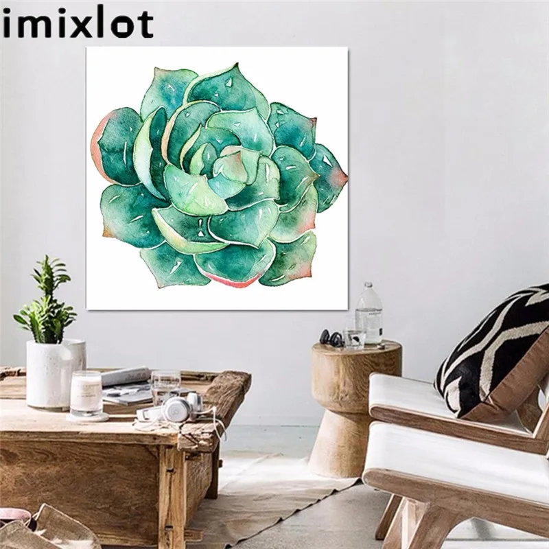 

Imixlot 5 Kinds of Lotus Canvas Painting Modern Wall Art Abstract Oil Posters Prints Pictures for Living Room Kitchen Home Decor