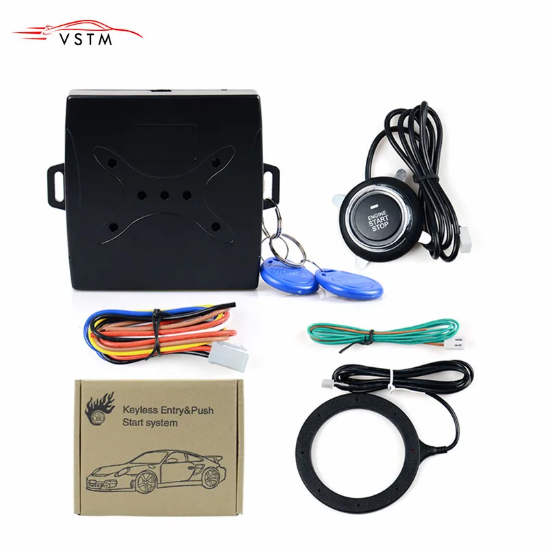

Auto Car Alarm Car Engine Push Start Button RFID Lock Ignition Starter Keyless Entry Start Stop Immobilizer Anti-theft System