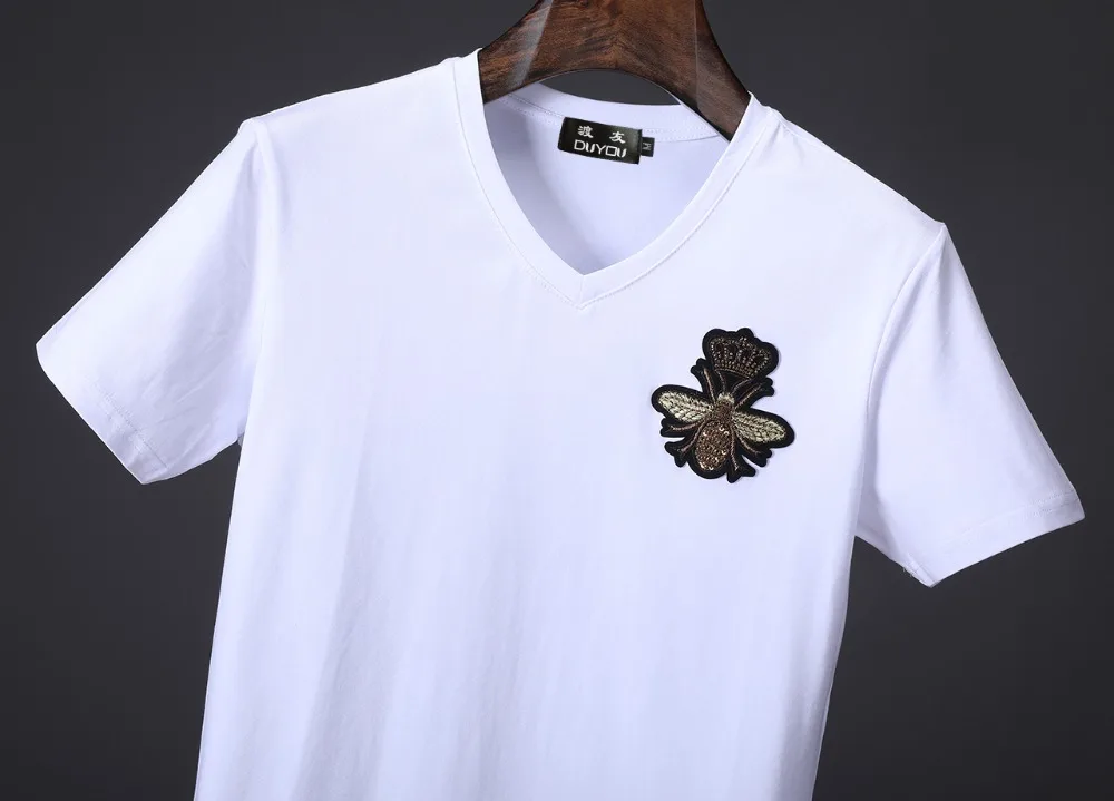 New fashion summer short t shirt men brand clothing cotton comfortable male t-shirt embroidery tshirt men clothing DY522056