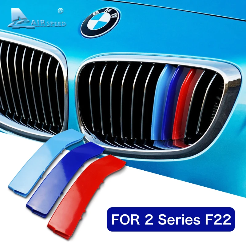 Airspeed для BMW F22 2 серии бамперная решетка полосатые Чехлы зажимы для мотоциклов украшения отделка наклейки аксессуары автостайлинг