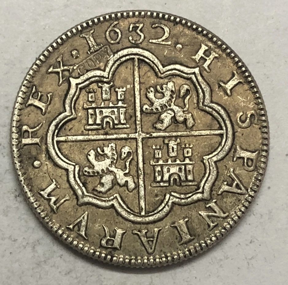 

1632 Spain 4 Reales - Felipe IV Copy silver plated Coin