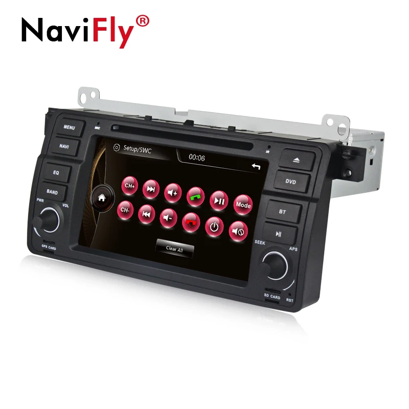 Discount NaviFly ! 7"HD Capacitive Screen Car radio gps navigation for BMW E46 M3 3Series DVD Canbus BT RDS free 8G map card USB 2