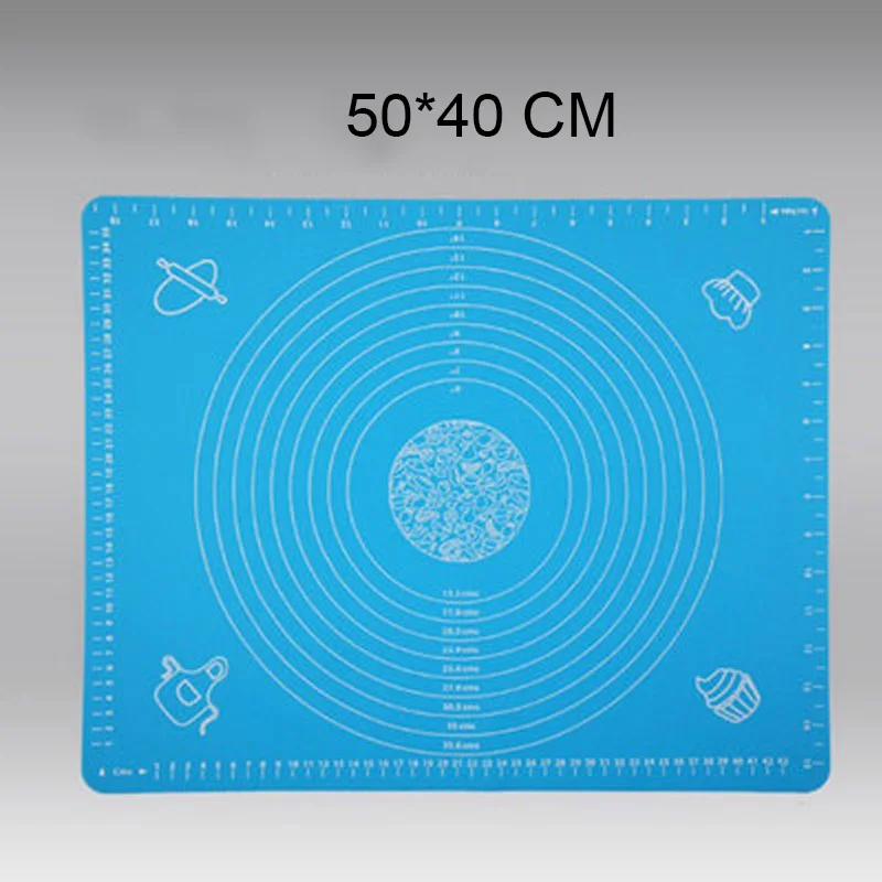 50x40 см силиконовый торт тесто Кондитерские помадка рулонный коврик для резки коврик для выпечки Кондитерские доски инструменты для украшения печенья цвет случайный - Цвет: c