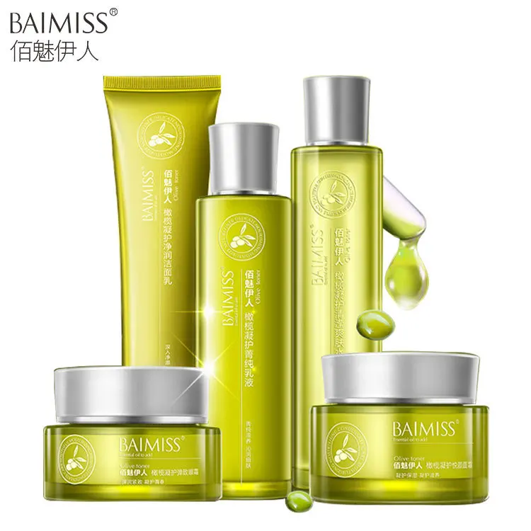 

BAIMISS Olive Moisturizing Face Cream Skin Care Sets Anti Wrinkle Anti Aging Treatment Whitening Firming Lift Hydrating Face