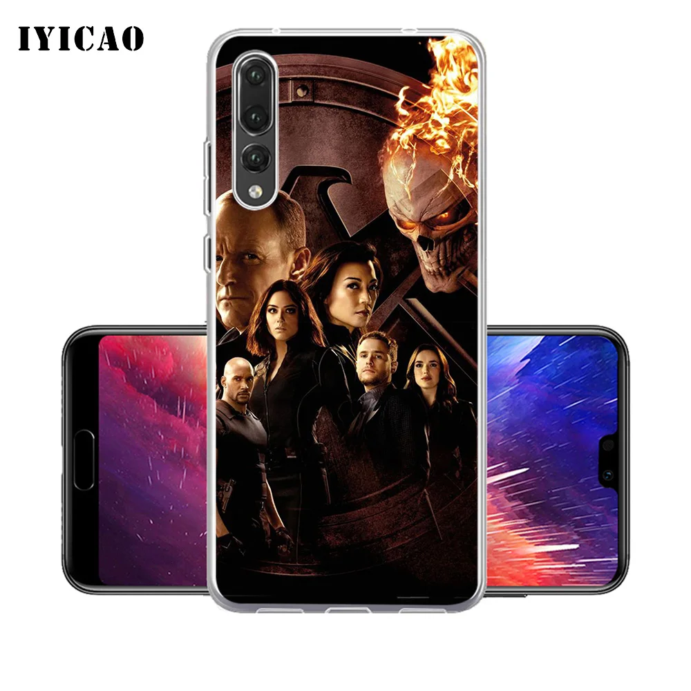 IYICAO Защитный Мягкий силиконовый чехол с Марвел для Huawei P30 P20 Pro P10 P9 P8 Lite P Smart из